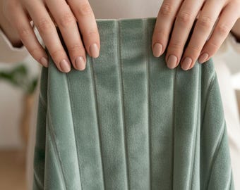 Mintfluwelen bekleding (alleen stof), hoogwaardige decorstof