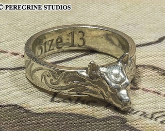 Hircine&#39;s Ring - Sizes 6 - 13 (Polished Silver)