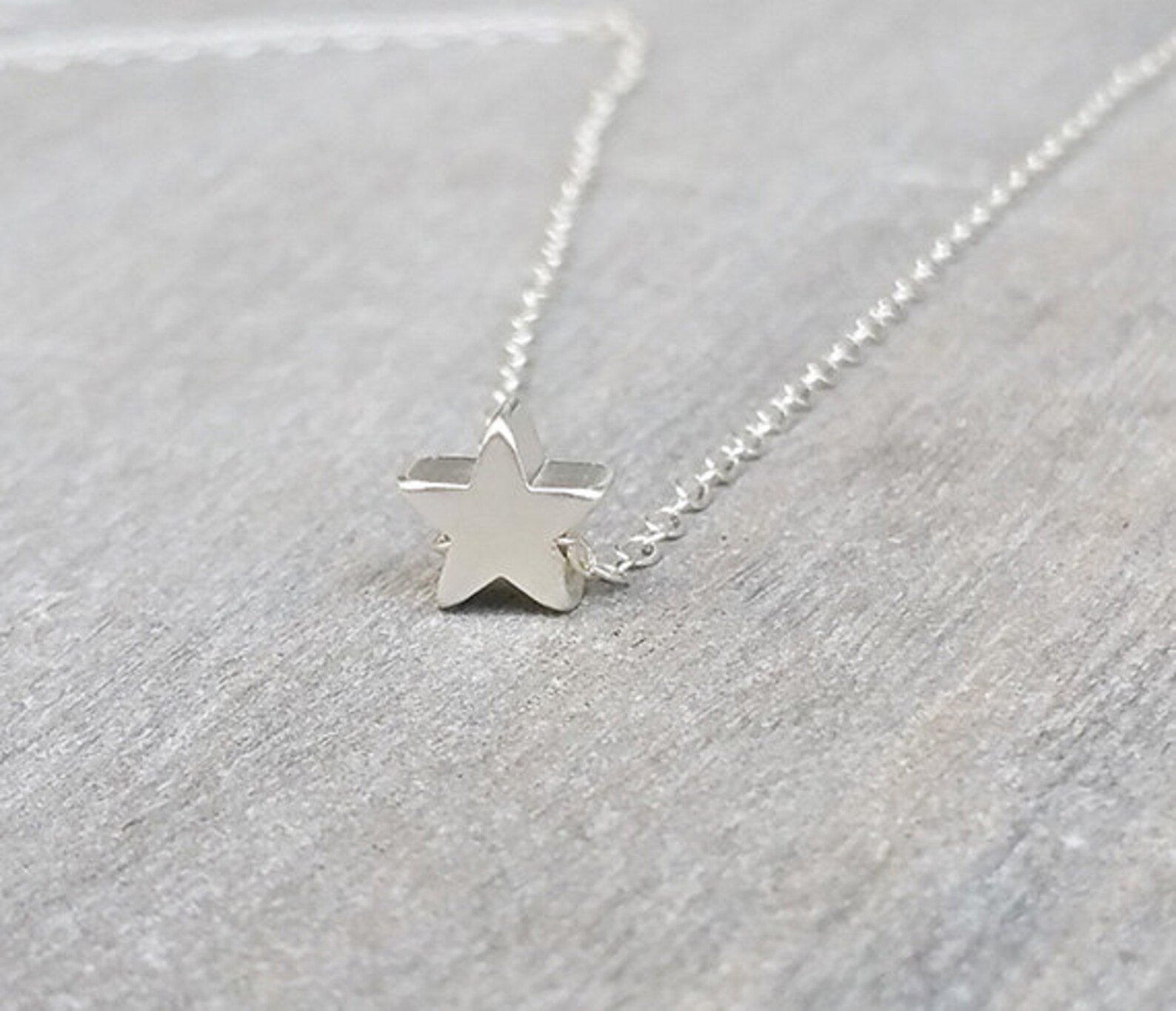 Silver star necklace Tiny silver necklace Star jewelry Etsy