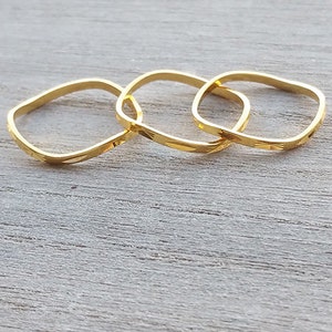 Fashion Rings, Gold Midi Rings, Unique Gifts, Small Rings, Goldfilled Stacking Rings, Gold Rings, Set of 3 Knuckle Rings, Above Knuckle Ring image 2