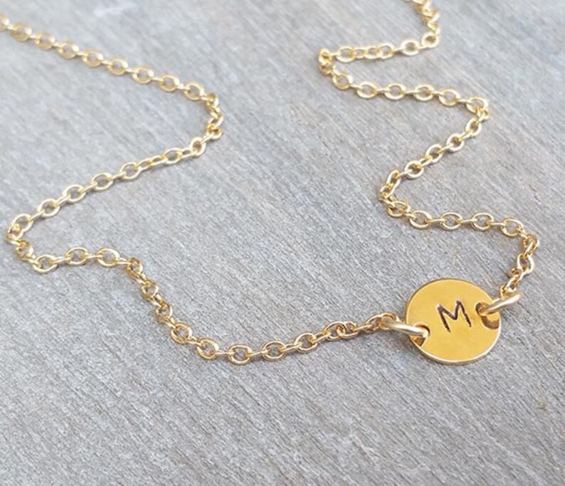 Initial Choker Necklace Gold Choker Necklace Disc Necklace Etsy Israel