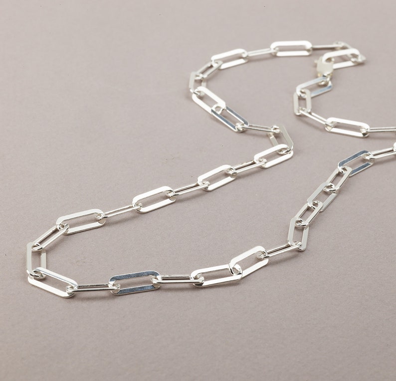 Sterling Silver Y Necklace Silver Statement Necklace Chunky Etsy