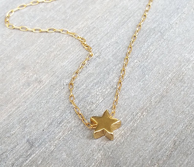 Tiny Star Necklace Goldfilled Star Necklace Star Pendant - Etsy