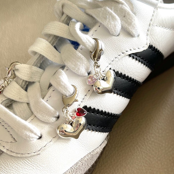 Silver Shoe Charms, Shoelace Charms in Silver, Shoe Jewels
