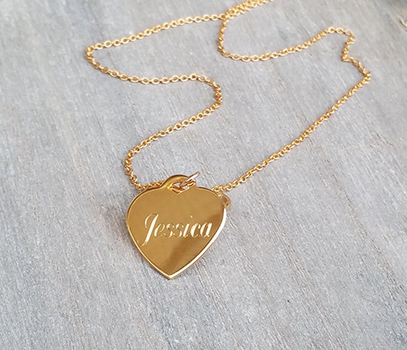 14K Gold Filled Name Necklace First Anniversary Gift Etsy