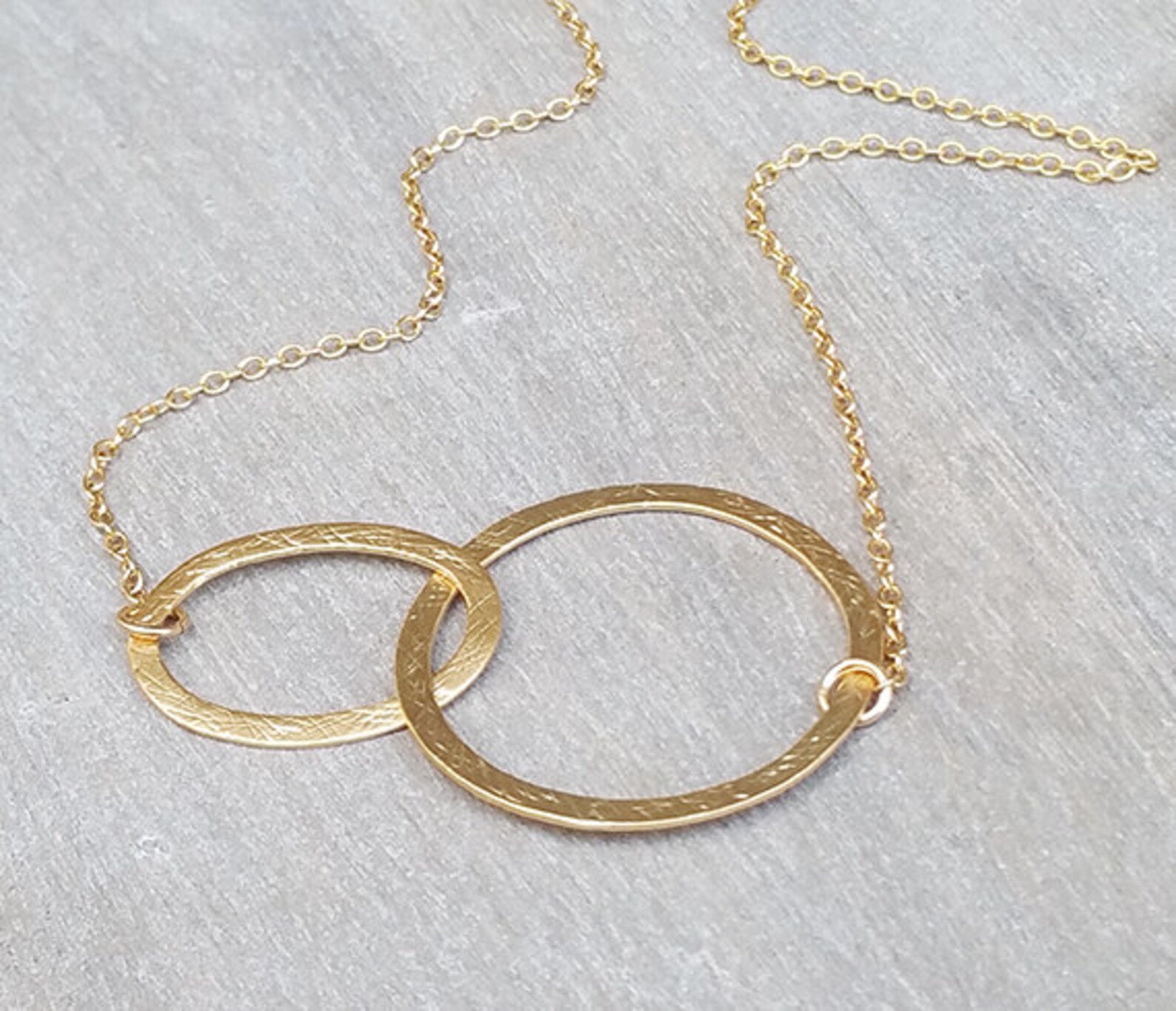 Gold Circle Necklace Eternity Gold Necklace14k Goldfilled Etsy