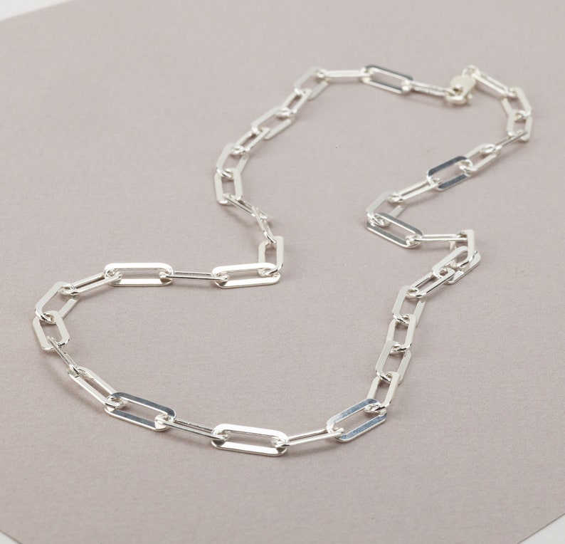 Sterling Silver Y Necklace Silver Statement Necklace Chunky Etsy