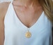 Gold Long Necklace, Big Coin Necklace, Medallion Necklace, Coin Pendant Necklace, Layered Necklace, Everyday Necklace, Gold Necklace 