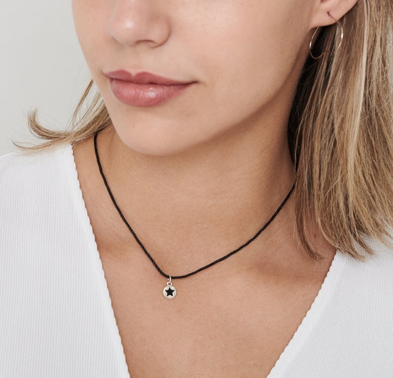 de cuerda collar de estrella plata pequeño - España