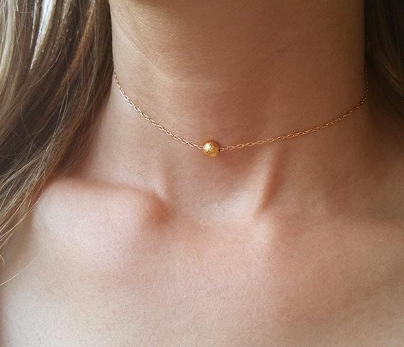 Gold Choker Necklace for Women, Dainty Choker Necklace, Gold Chain Choker,  Gold Choker Necklace, Women Choker Necklace, Layered Choker 294 