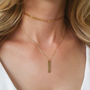 Gold Choker Necklace, Gold Tattoo Necklace, Boho Choker Necklace, Coin Choker, Bohemian Jewelry, Layering Necklace, Dainty Choker Necklace image 8