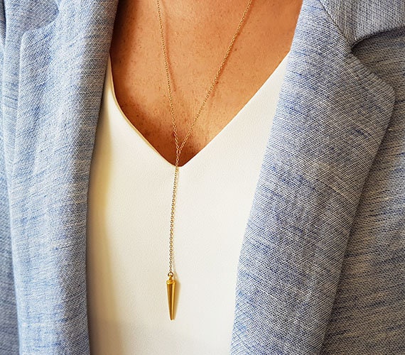 Long cheap y necklace