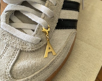 Shoe Charms, Laces Charm, Letters Charms, Shoelace Charm, Gold Charms, Gold Initial Charm, Personalized Gift, Sneakers Charms, Custom Charms