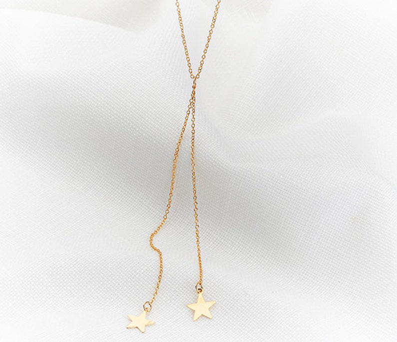 Gold Y Necklace Gold Long Necklace Drop Necklace Layered Etsy