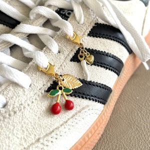 Shoe Charms, Shoelace Charms for in Gold, Shoe Jewels, Shoe Jewelry, Sneakers Charms, Charms Shoe Accessories, Cherry Charm, Shoe Clips image 6