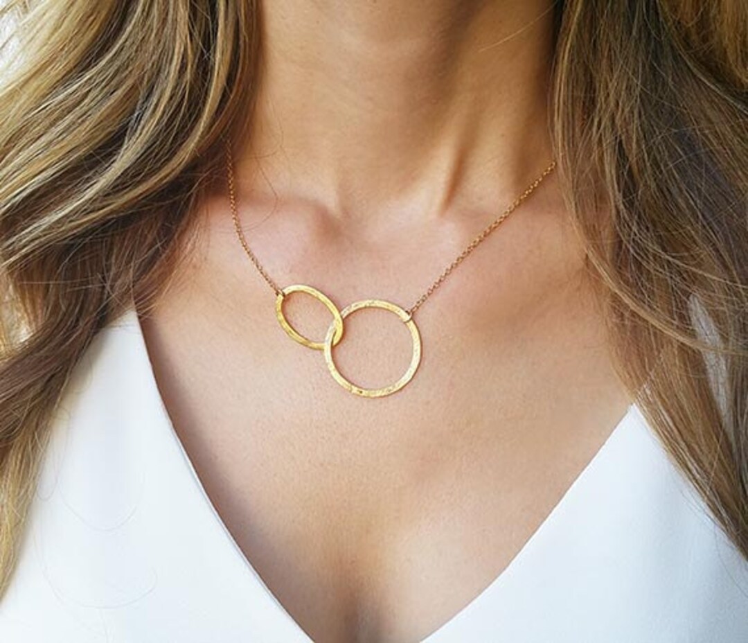 Gold Circle Necklace Eternity Gold Necklace14k Goldfilled Etsy