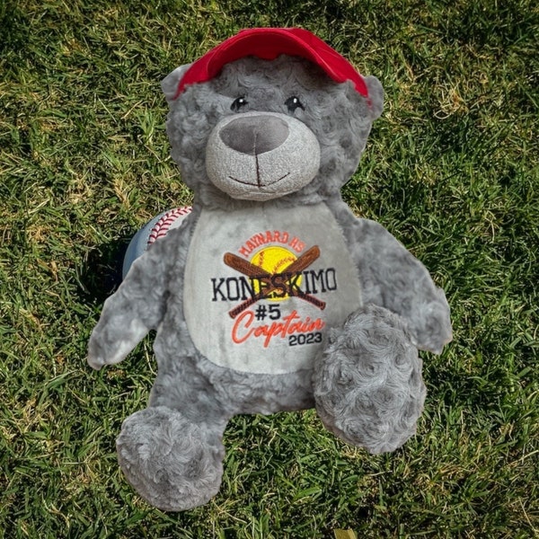 Softball Bear Personalized Etsy