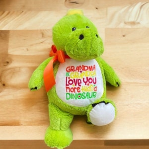 Personalized Birth Stats Animal, Plush Dinosaur, Birth Announcement, Stuffed Animal, Unique Baby Gift, Little Elska, Birth Block, T Rex