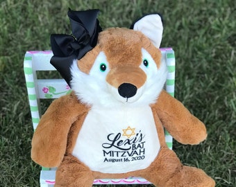 Plush Fox, Plush Animal, Stuffed Fox,  Birth Announcement, Baby Keepsake, Stuffed Fox, Woodland Nursery, Stuffed Animal