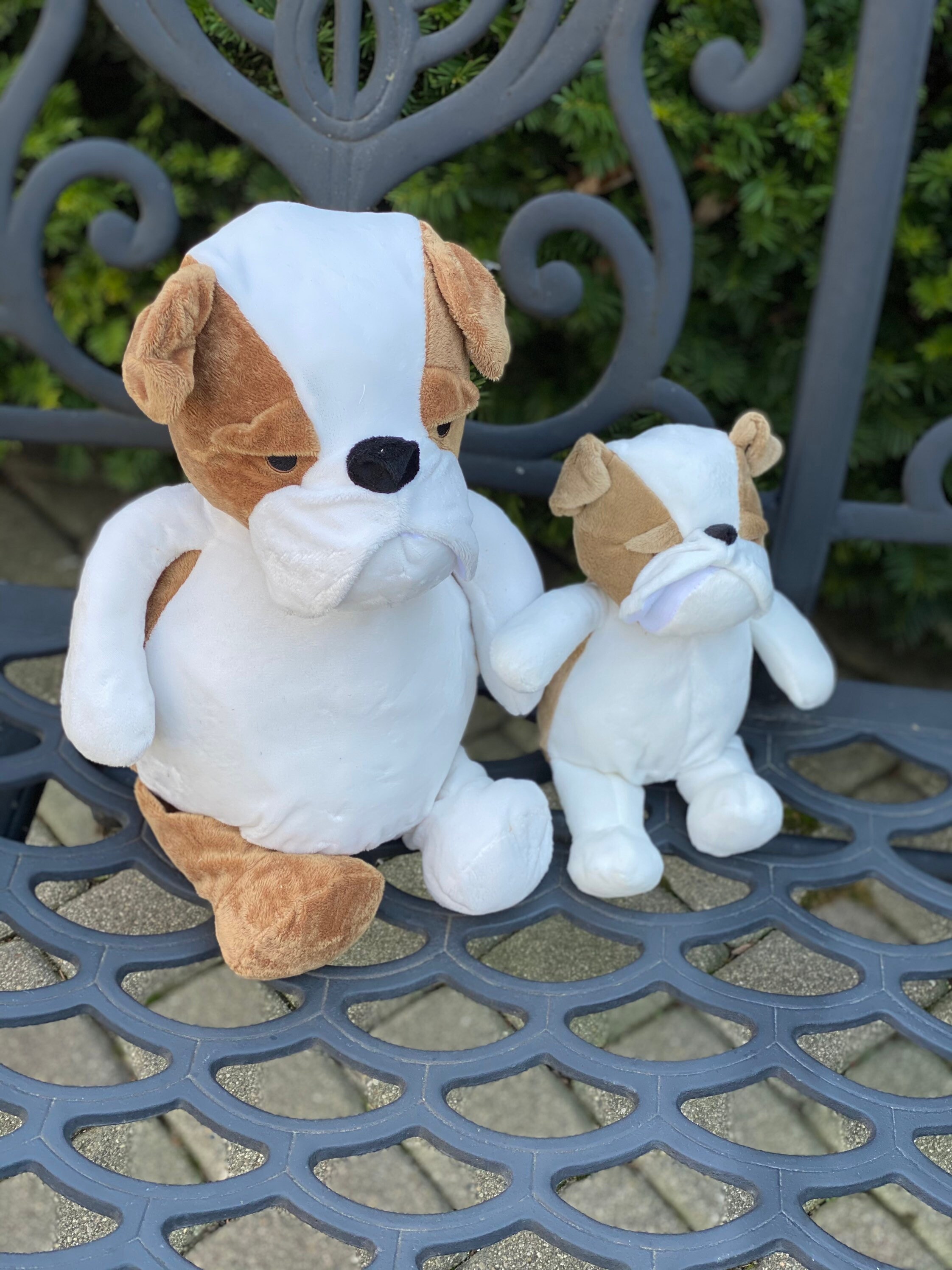 Plush Bulldog, Birth Announcement, American Bulldog, Sibling Gift