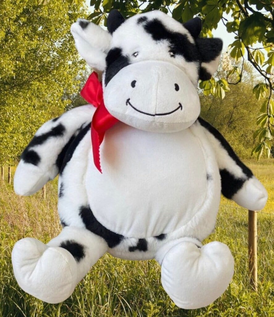 Crochet Cow, Hand Made Stuffed Animal, Crochet Stuffy 