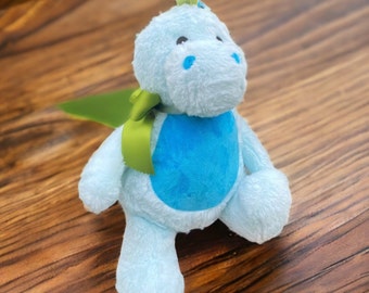 Stuffed Dinosaur, Birth Announcement, Gift Toddler, Baby Keepsake, Heirloom Toy, Plush Dinosaur