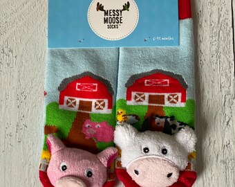 Novelty Socks, Character Slipper Socks, Funny Socks, Baby Shower Gift, Newborn Gift, Gripper Slippers Child, Bunny Socks,