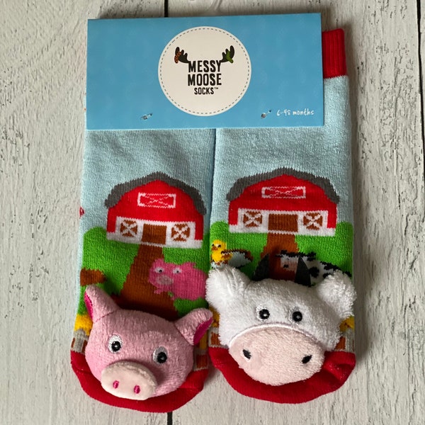 Novelty Socks, Character Slipper Socks, Funny Socks, Baby Shower Gift, Newborn Gift, Gripper Slippers Child, Bunny Socks,