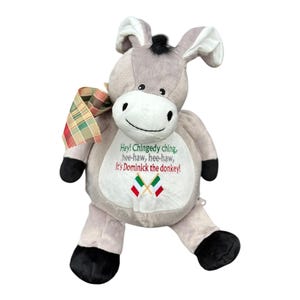 Dominick the Donkey, Buon Natale, Christmas Tradition, Dominic Song,  Christmas Plush, Christmas Keepsake, Italian Donkey, LAST ONE