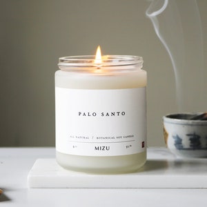 PALO SANTO All-Natural Essential Oil Soy Candle 8 oz image 2