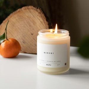 HINOKI Essential Oil Candle /// Grapefruit, Hinoki, Cypress image 1