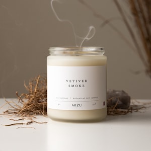 VETIVER SMOKE Essential Oil Candle | All Natural Modern Candle