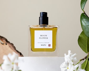 MOONFLOWER All-Natural Perfume  | Jasmine, Yuzu, Sandalwood | Unisex Cologne | Organic Botanical Perfume | Gifts for Mom