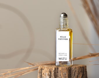 WILD VETIVER All-Natürliche botanische Parfüm Roll On | Wildblumen, Süße Gräser, Waldmoschus