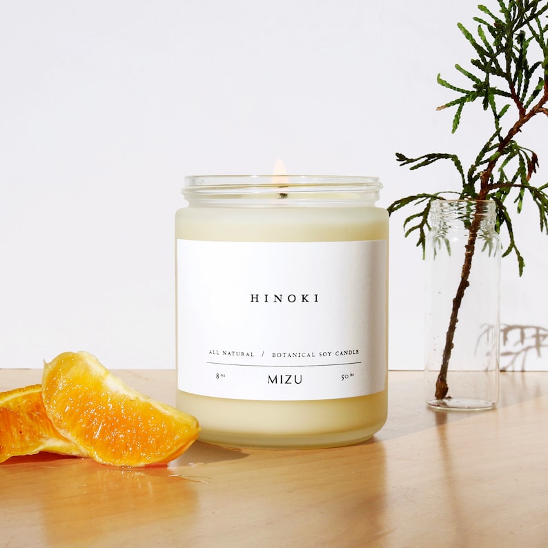 HINOKI Essential Oil Candle /// Grapefruit, Hinoki, Cypress image 2