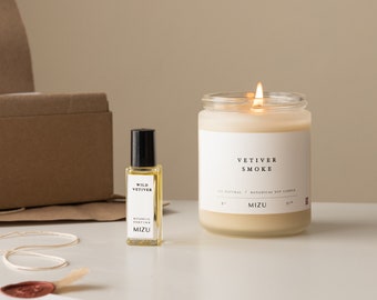 SAFE HAVEN Botanical Gift Set |  ORGANIC Candles and Perfume for Grounding + Comfort