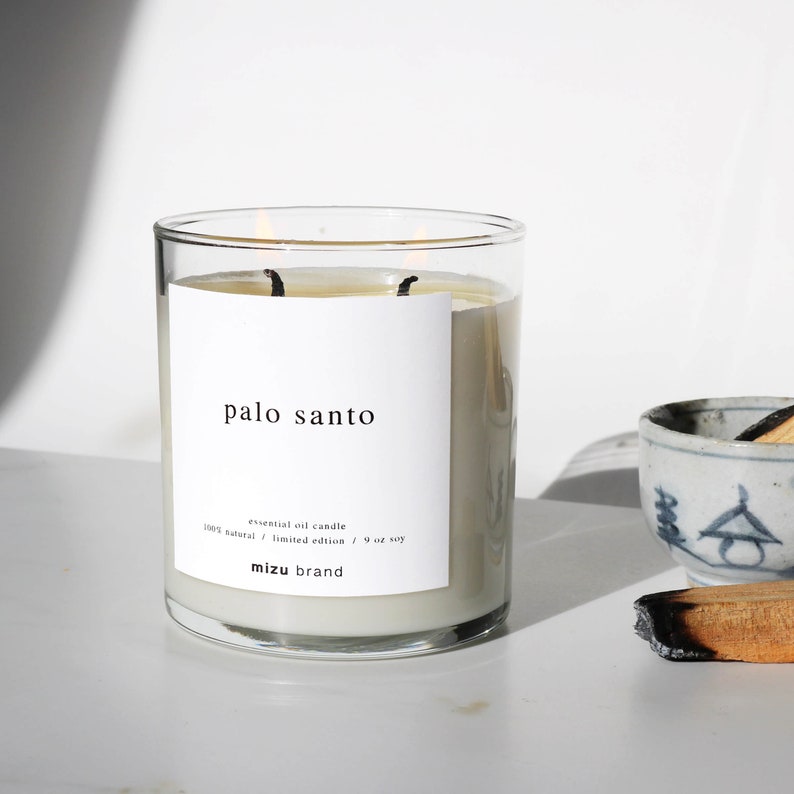 PALO SANTO All Natural Essential Oil Soy Candle Double Wick Etsy