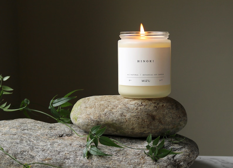 HINOKI Essential Oil Candle /// Grapefruit, Hinoki, Cypress image 6