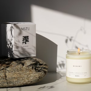 Candela all'olio essenziale HINOKI /// Pompelmo, Hinoki, Cipresso immagine 7