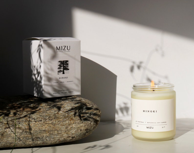 HINOKI Essential Oil Candle /// Grapefruit, Hinoki, Cypress zdjęcie 7