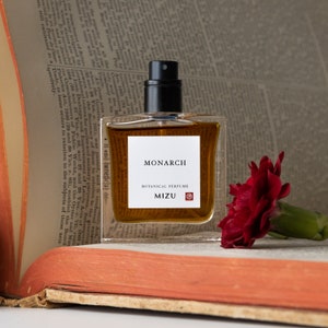 MONARCH All-Natural Perfume  | Spice, Woods, Leather | Unisex Cologne | Organic Botanical Perfume | Scent of Library | Gifts for Mom