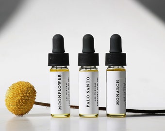 PERFUMED HAIR OIL - Discovery Set / Organic Hair Oil /  Beard Oil  /  Unisex Personal Fragrance / All Natural Hair Care / Gifts for Friends