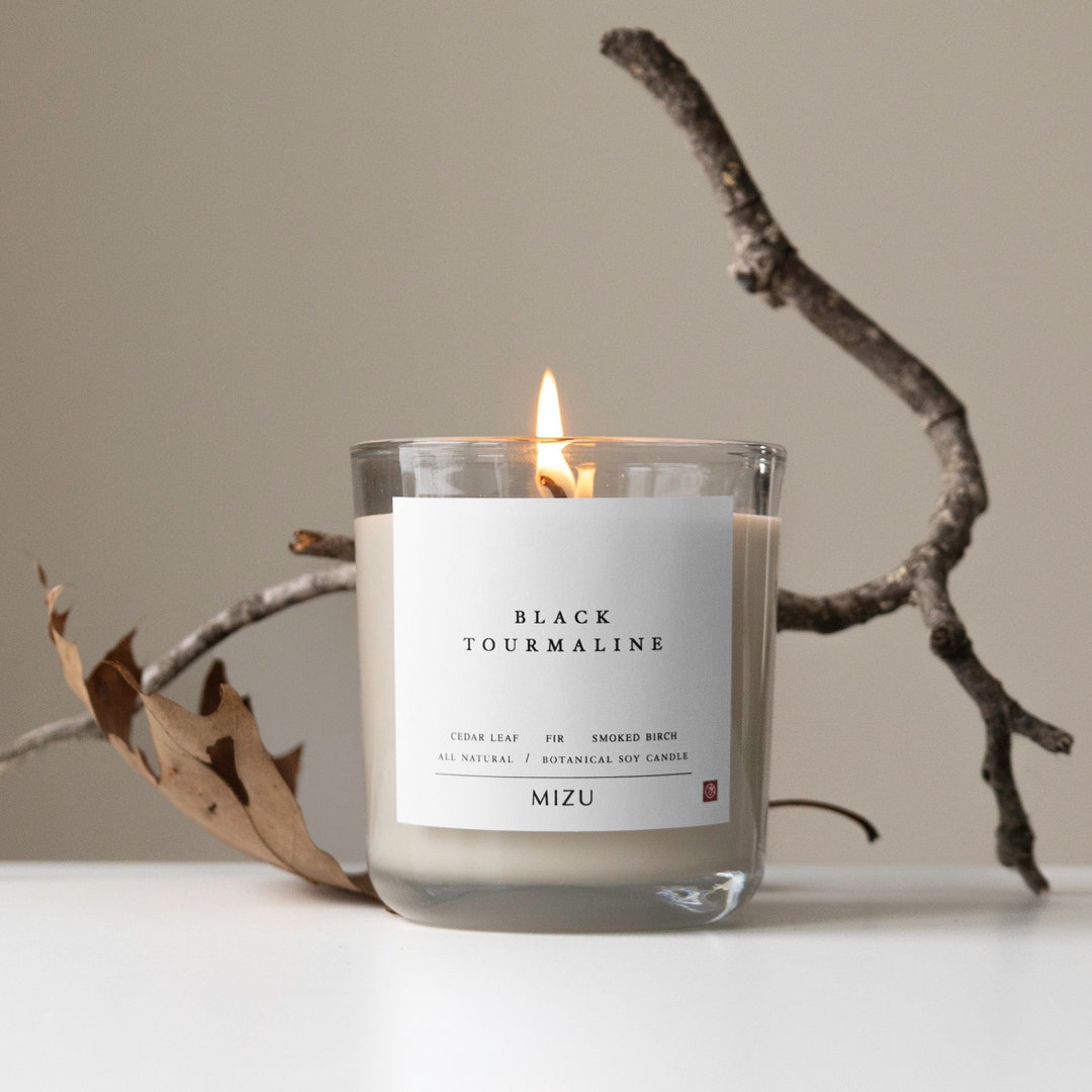 BLACK TOURMALINE Soy Candle Modern Fall Scented Candle - Etsy