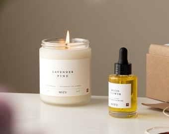 REPLENISH Botanical Gift Set |  ORGANIC Candles and Hair Oil for Wellness