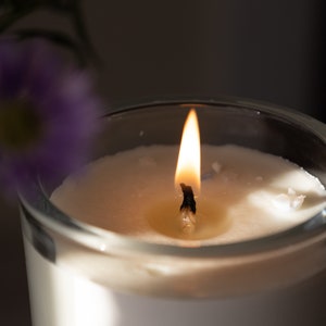 CRYSTAL Infused Soy Candle SUSTAINABLE and All Natural Blue Chamomile, Ylang Ylang Cypress Essential Oil Candle image 2