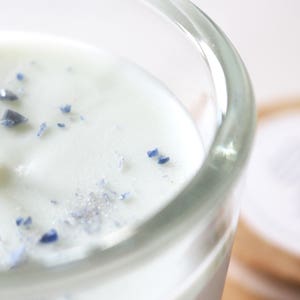 CRYSTAL Infused Soy Candle SUSTAINABLE and All Natural Blue Chamomile, Ylang Ylang Cypress Essential Oil Candle image 7