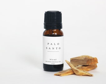 PALO SANTO Ätherisches Öl | Synergy Blend für Diffusor | 10 ml Euro-Tropfer | Unisex Geschenk | Raumduft | Reines ätherisches Öl