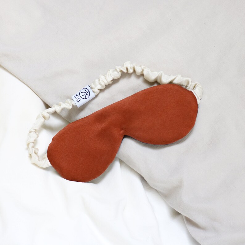 Silk Eye Mask In Burnt Orange Silk Charmeuse Sleep and Etsy