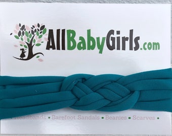 Knot Headband, Teal Green Headband, Baby HeadWrap, Green Turban, Celtic Knot Headband, Sailor Knot, Hair Wrap, Baby Headband, Baby Head Wrap