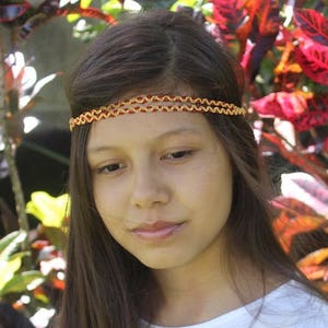 Gypsy Headband Hippie Headband Red Boho Headband Forehead Headband Sequin Boho Headband Bohemian Headband Boho Halo Headband